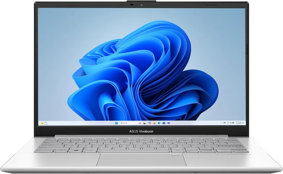 ASUS Vivobook 15 E1504FA laptop open on a white background